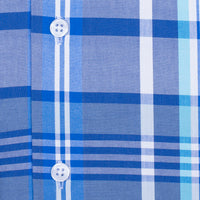 Blue Large Checked Bespoke Shirt