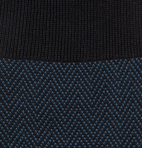 Herringbone Knee-Length Fine Cotton Bresciani Socks
