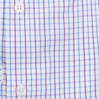 Bespoke - Purple and Blue Tattersall Tailored Shirt